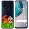 Funda Gel Transparente para Oneplus Nord N10 5G diseño Tigre Dibujos