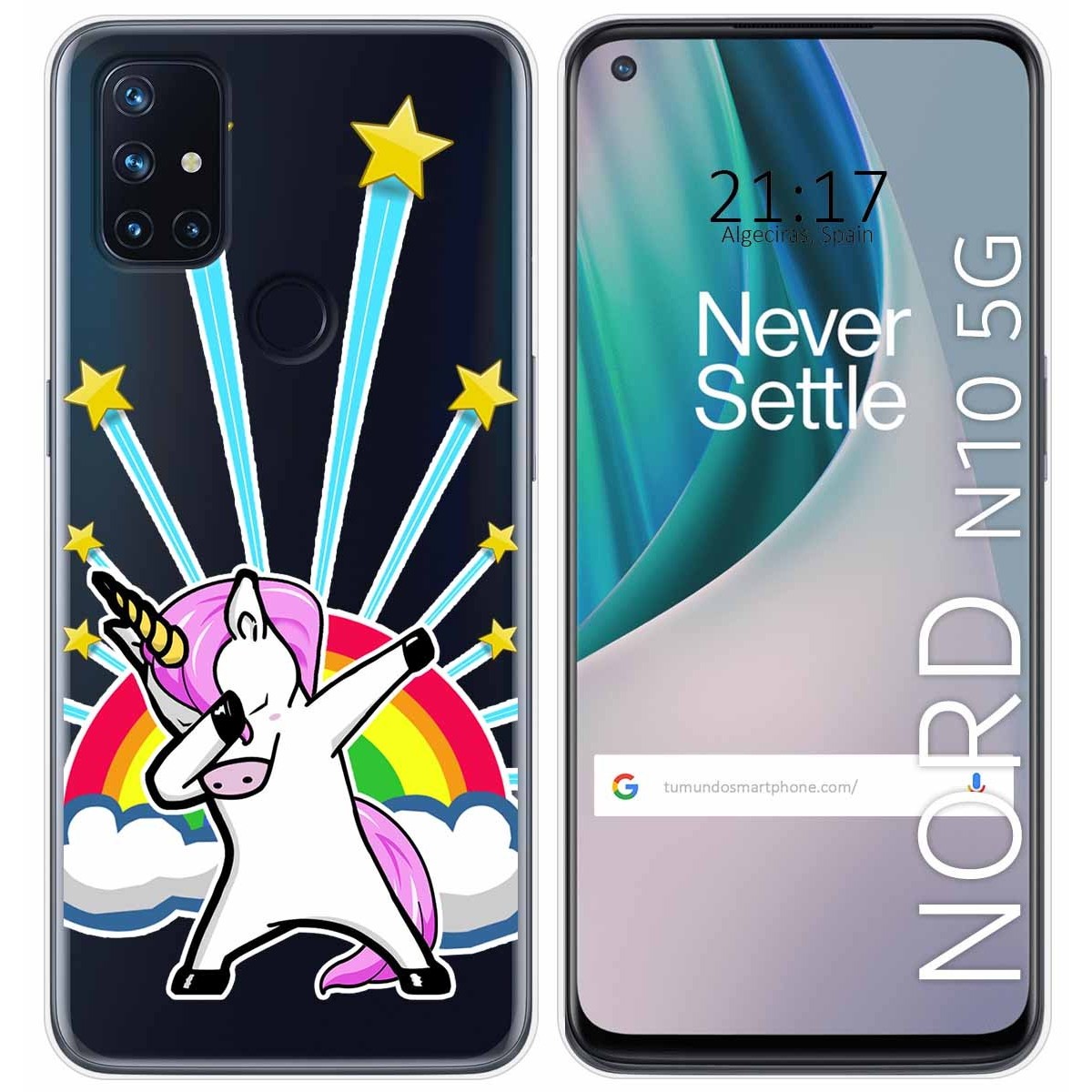 Funda Gel Transparente para Oneplus Nord N10 5G diseño Unicornio Dibujos