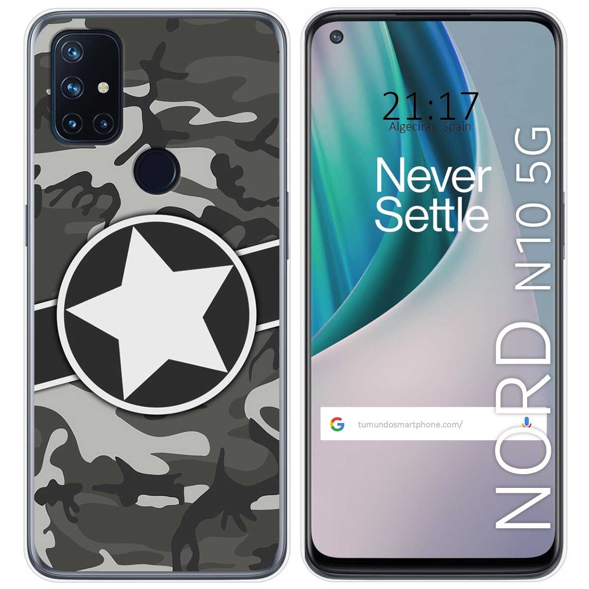 Funda Gel Tpu para Oneplus Nord N10 5G diseño Camuflaje 02 Dibujos