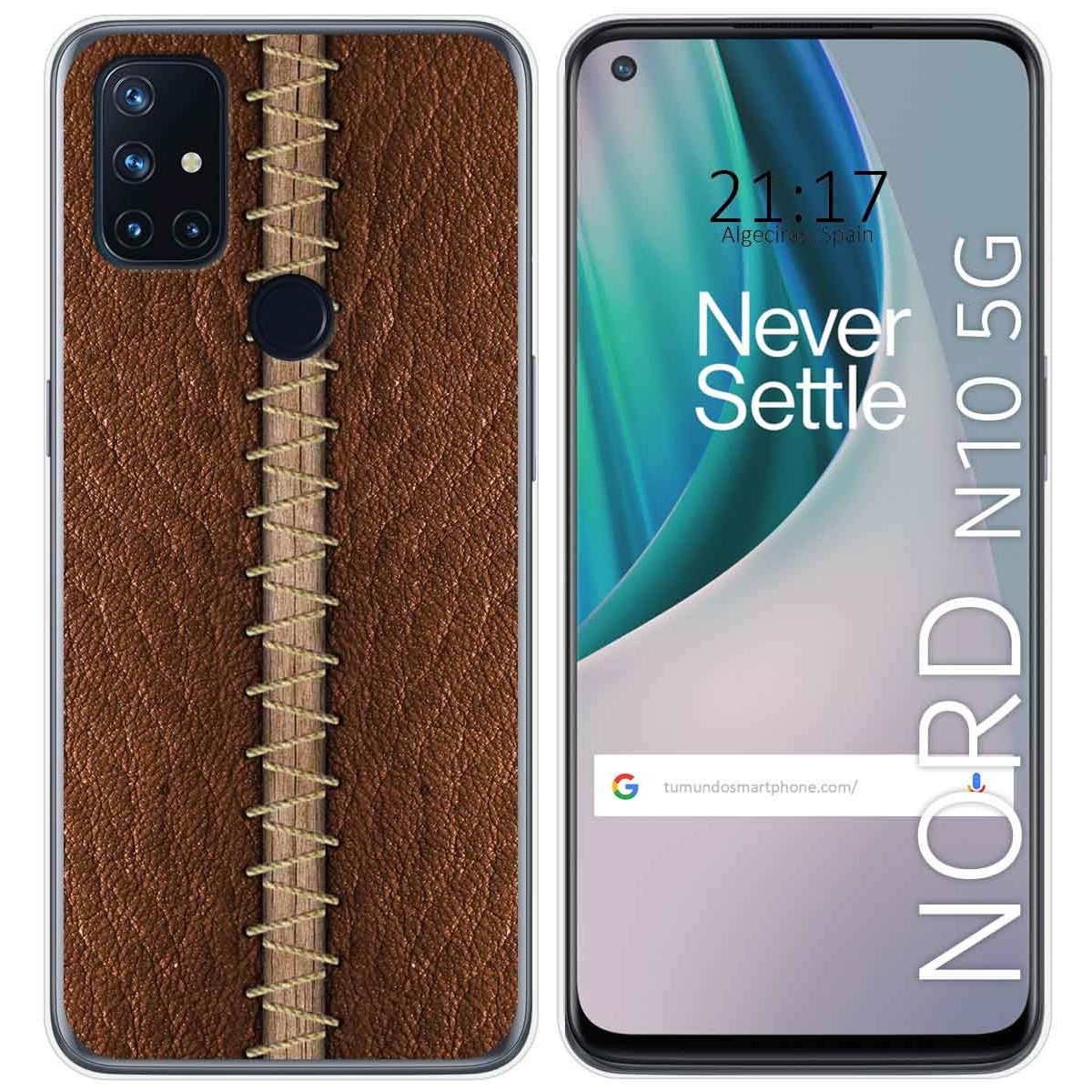 Funda Gel Tpu para Oneplus Nord N10 5G diseño Cuero 01 Dibujos