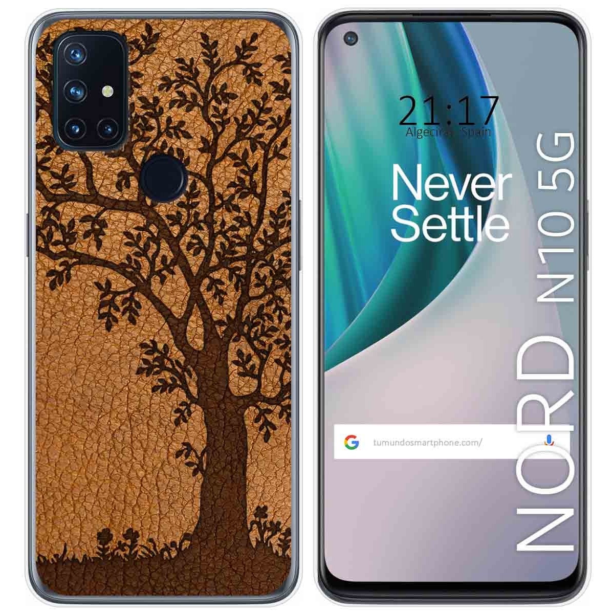 Funda Gel Tpu para Oneplus Nord N10 5G diseño Cuero 03 Dibujos