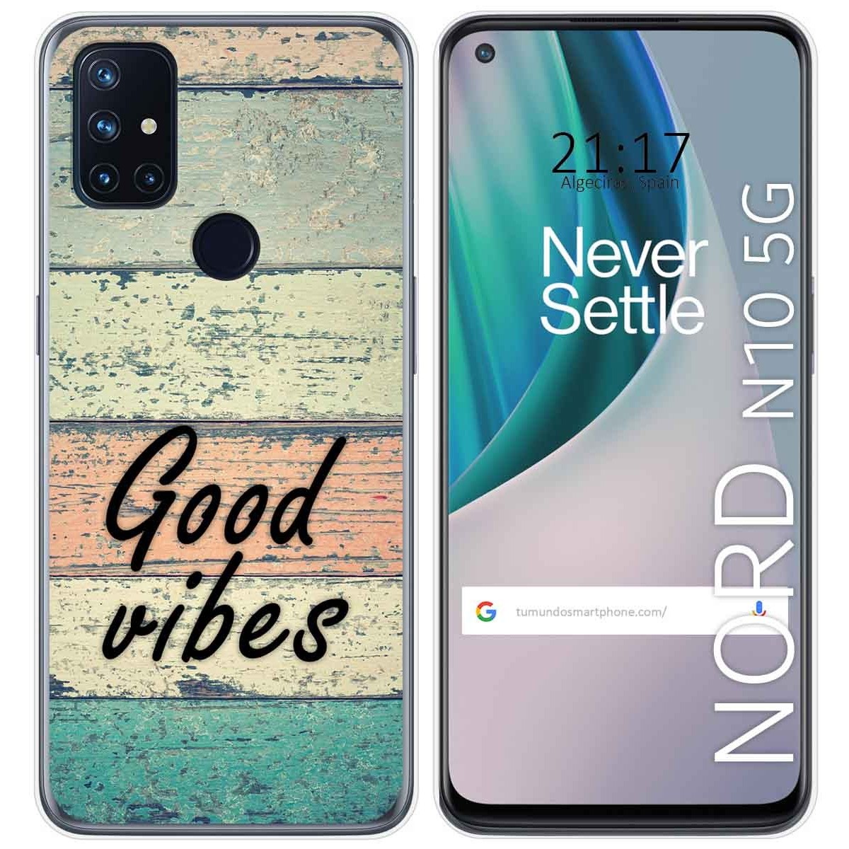 Funda Gel Tpu para Oneplus Nord N10 5G diseño Madera 01 Dibujos