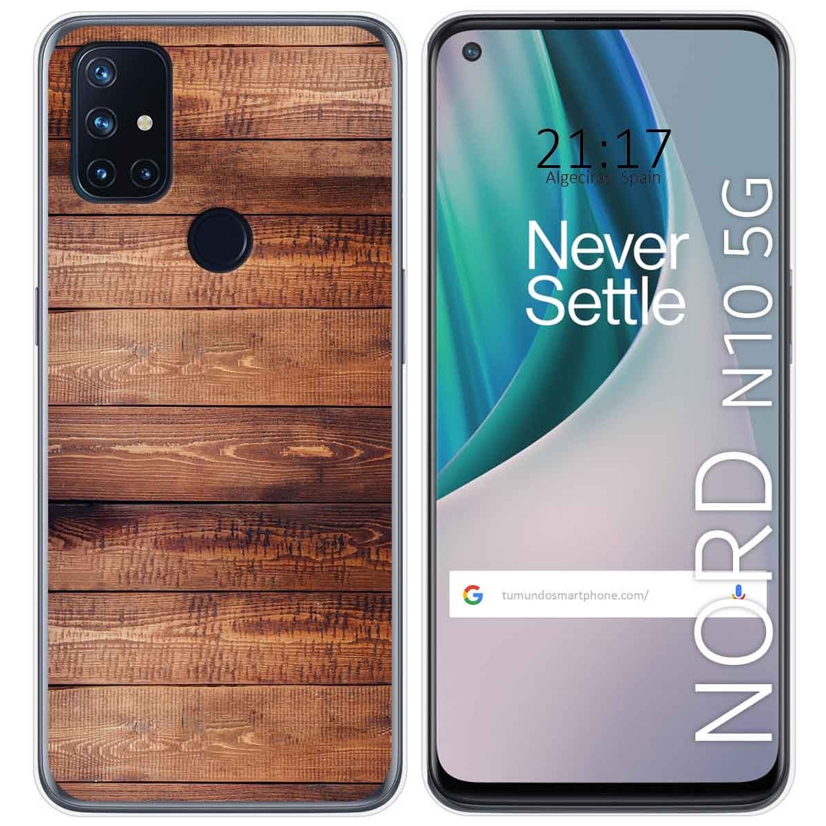 Funda Gel Tpu para Oneplus Nord N10 5G diseño Madera 02 Dibujos