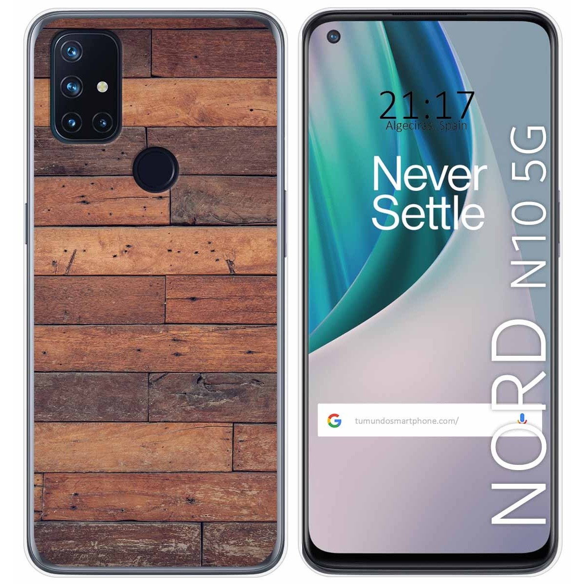 Funda Gel Tpu para Oneplus Nord N10 5G diseño Madera 03 Dibujos
