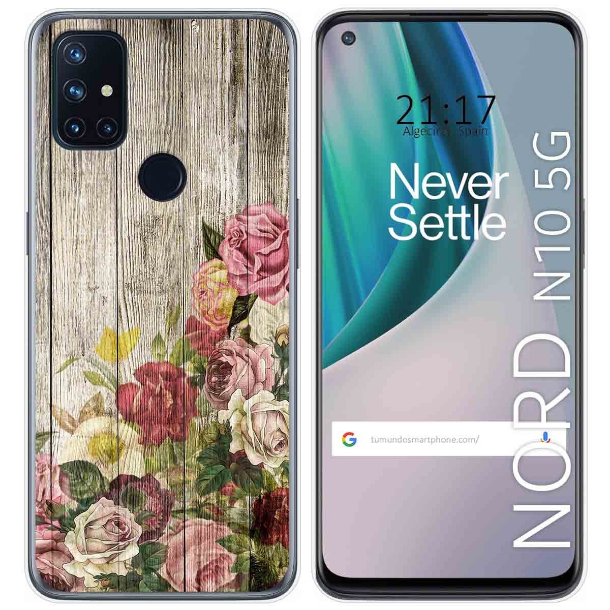 Funda Gel Tpu para Oneplus Nord N10 5G diseño Madera 08 Dibujos