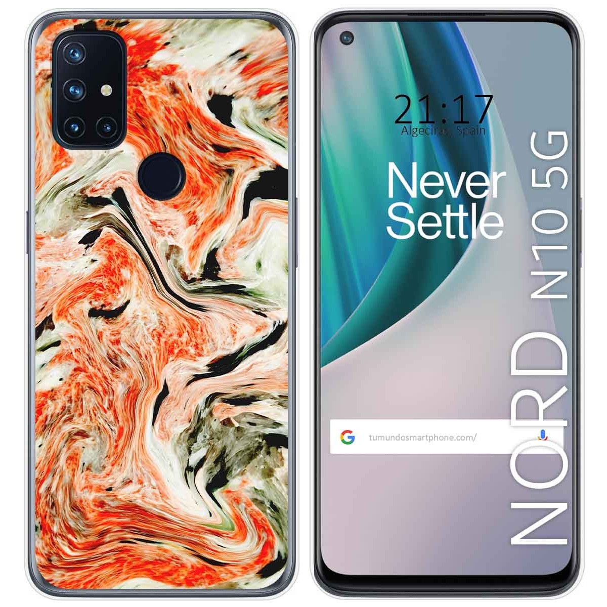 Funda Gel Tpu para Oneplus Nord N10 5G diseño Mármol 12 Dibujos