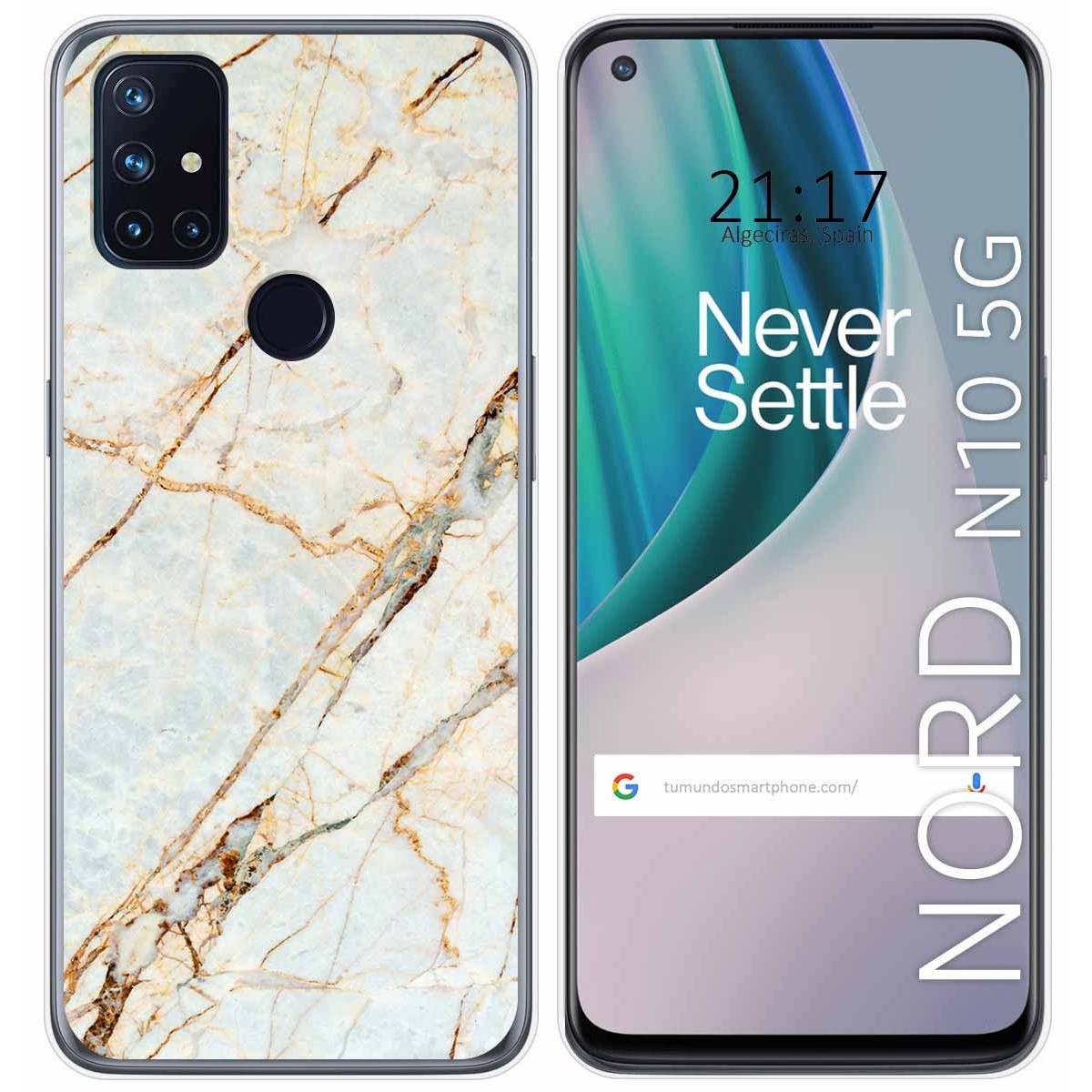 Funda Gel Tpu para Oneplus Nord N10 5G diseño Mármol 13 Dibujos