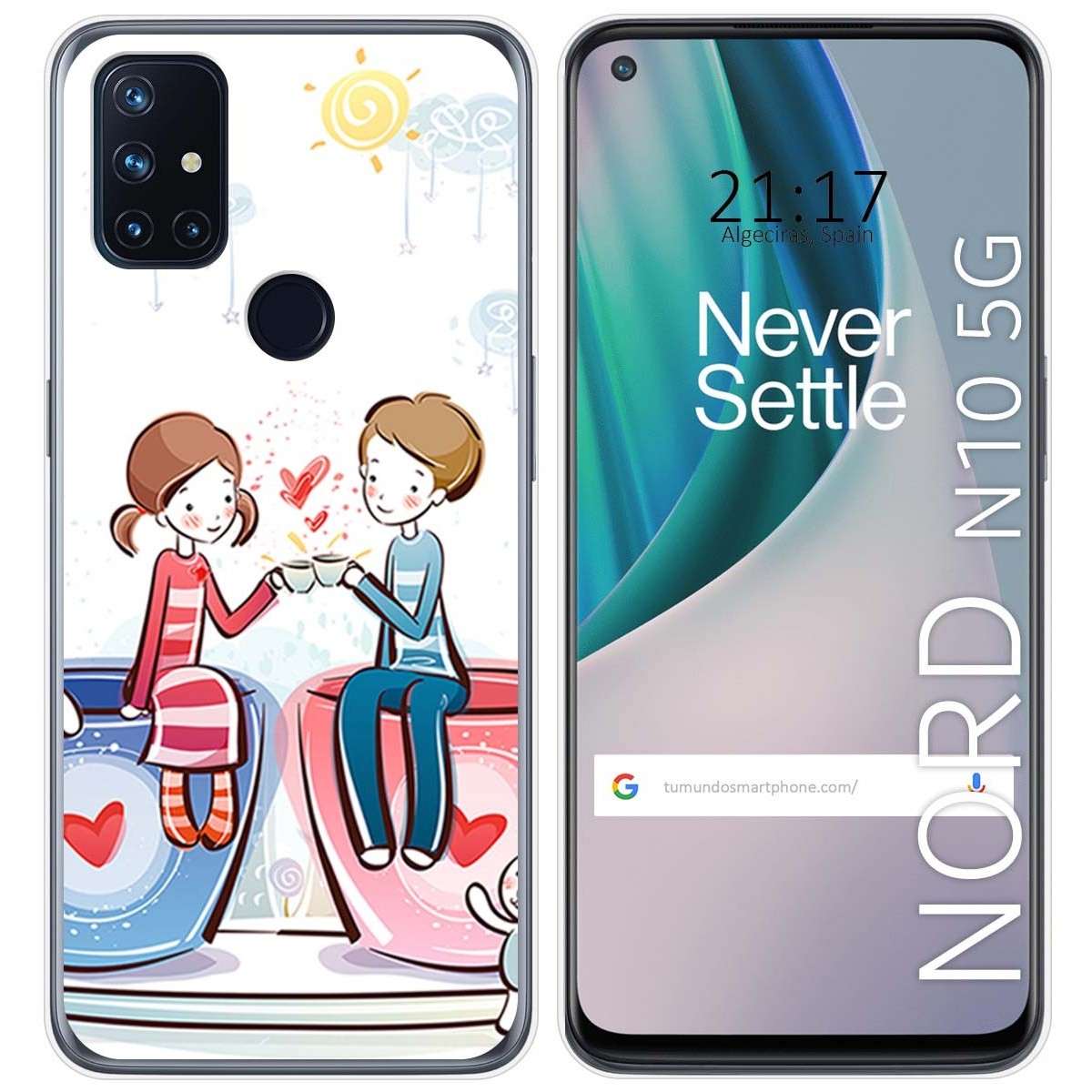 Funda Gel Tpu para Oneplus Nord N10 5G diseño Café Dibujos