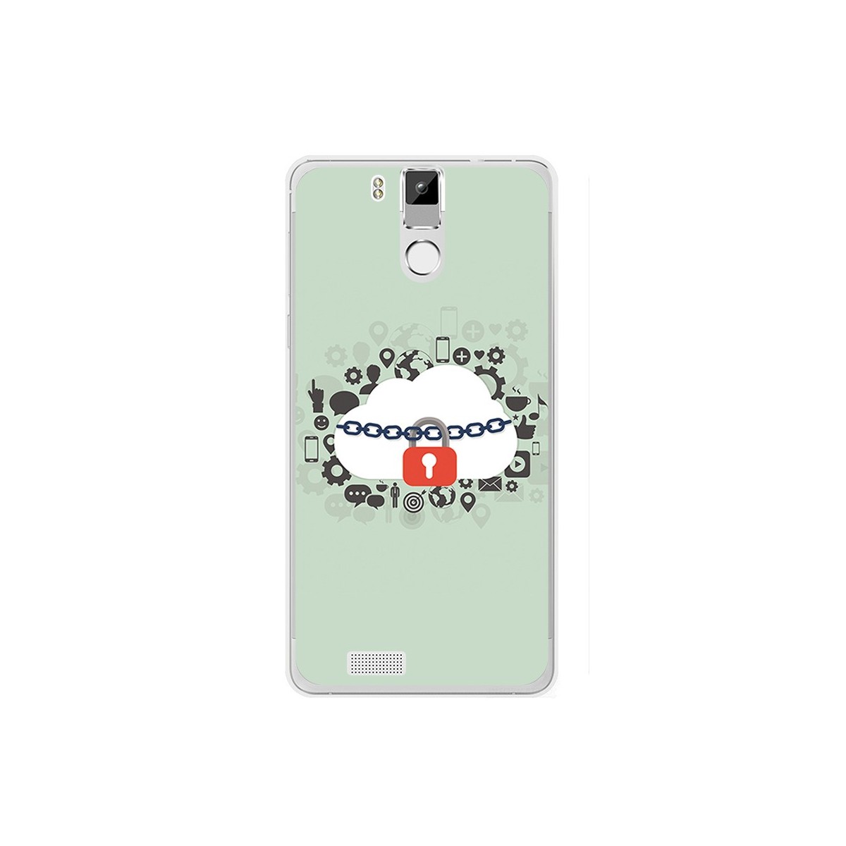 Funda Gel Tpu para Oukitel K6000 / K6000 Pro Diseño Nube Dibujos