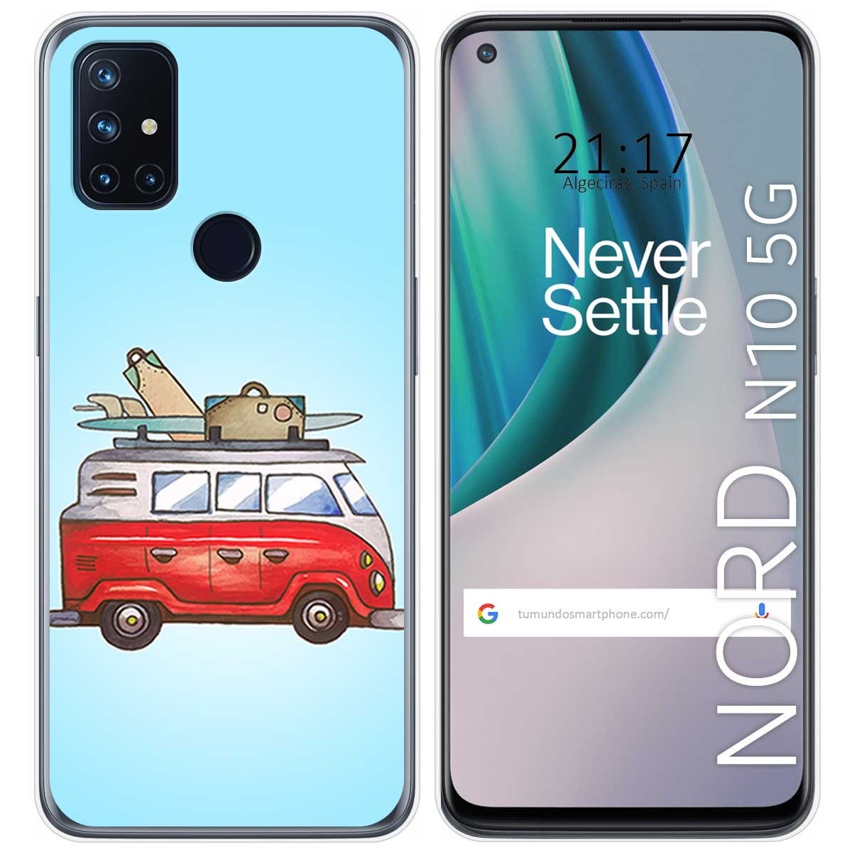 Funda Gel Tpu para Oneplus Nord N10 5G diseño Furgoneta Dibujos