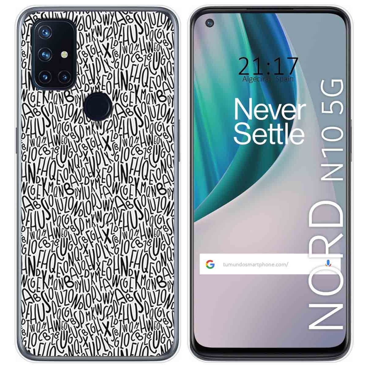 Funda Gel Tpu para Oneplus Nord N10 5G diseño Letras Dibujos