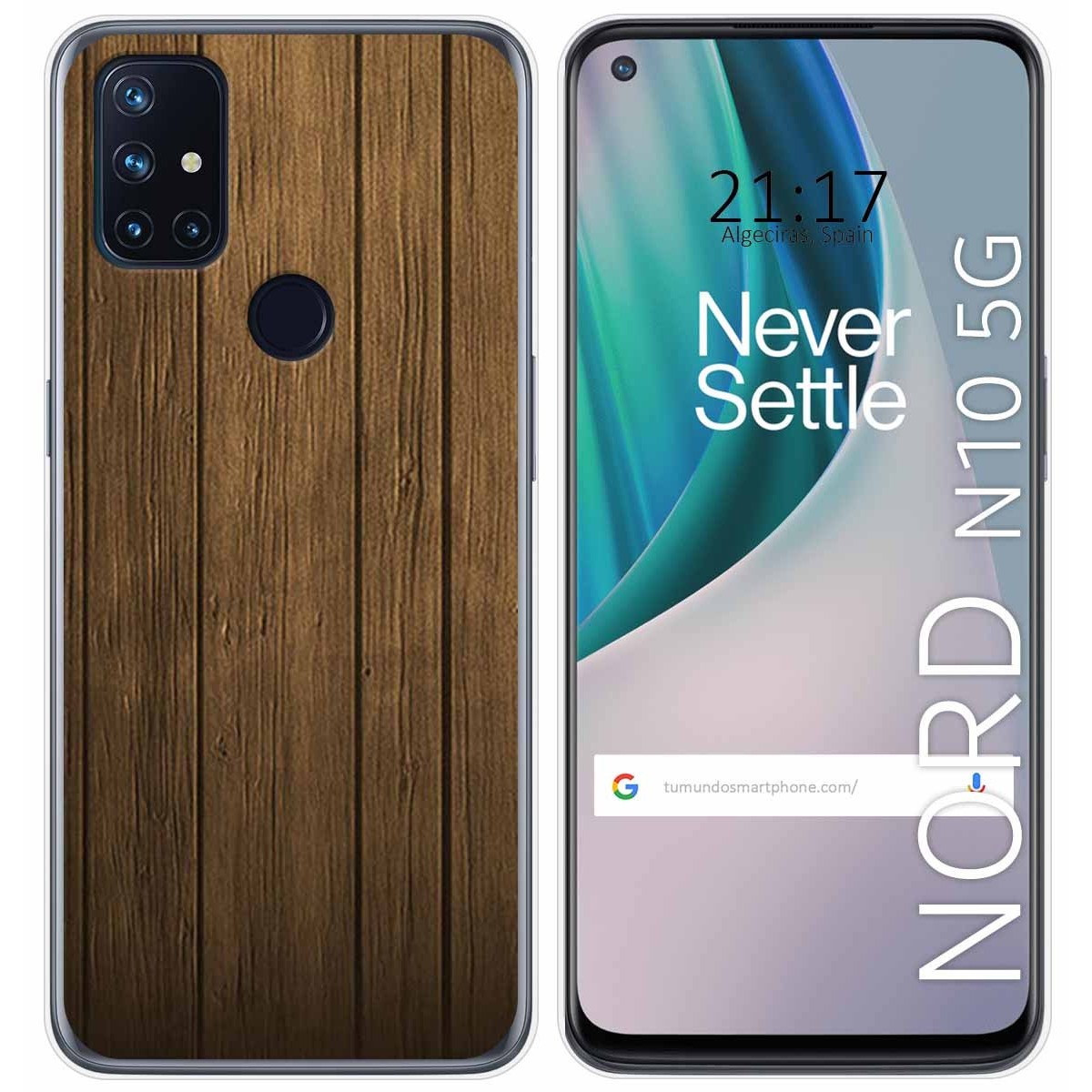 Funda Gel Tpu para Oneplus Nord N10 5G diseño Madera Dibujos