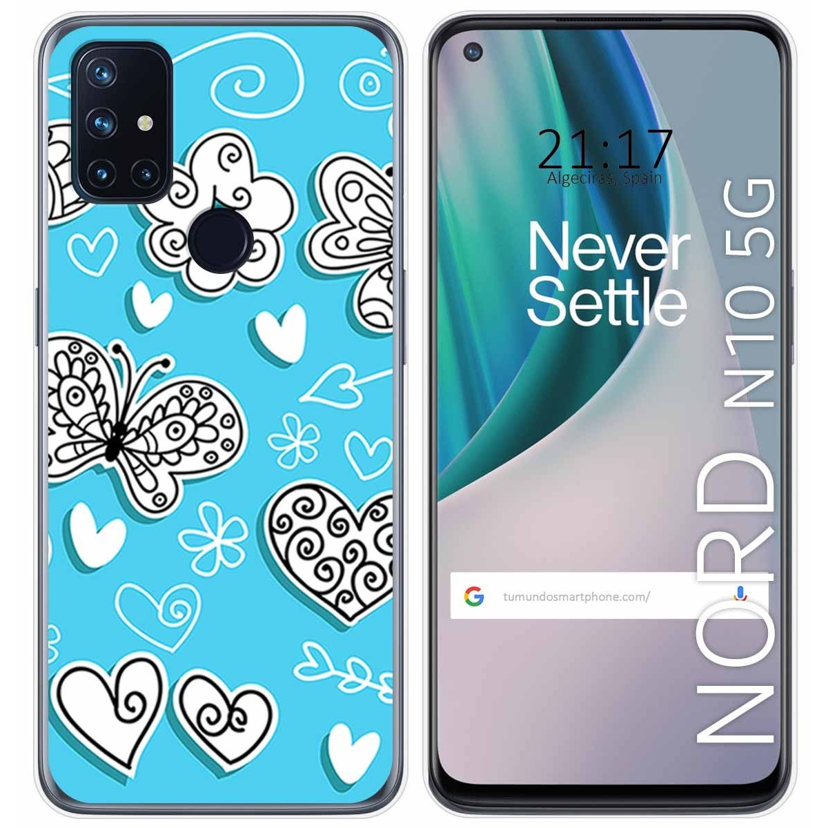 Funda Gel Tpu para Oneplus Nord N10 5G diseño Mariposas Dibujos
