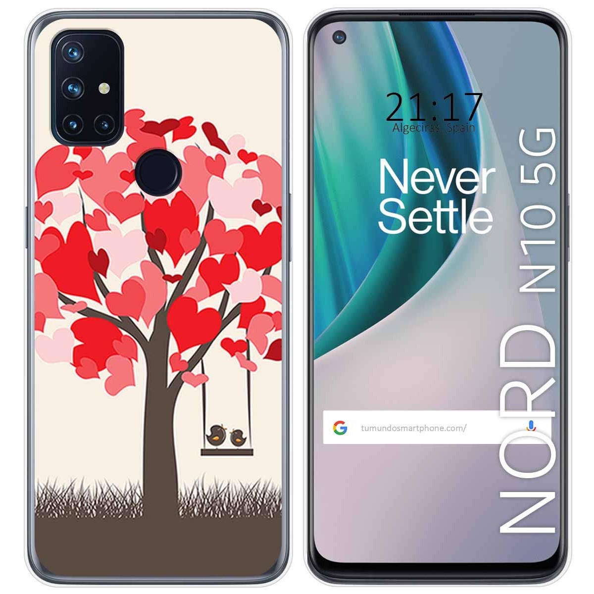 Funda Gel Tpu para Oneplus Nord N10 5G diseño Pajaritos Dibujos