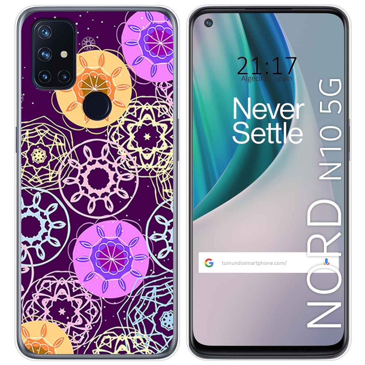 Funda Gel Tpu para Oneplus Nord N10 5G diseño Radial Dibujos