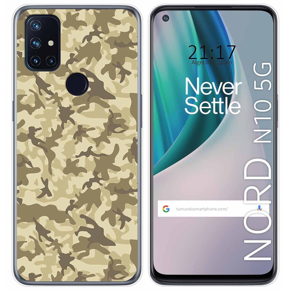 Funda Gel Tpu para Oneplus Nord N10 5G diseño Sand Camuflaje Dibujos
