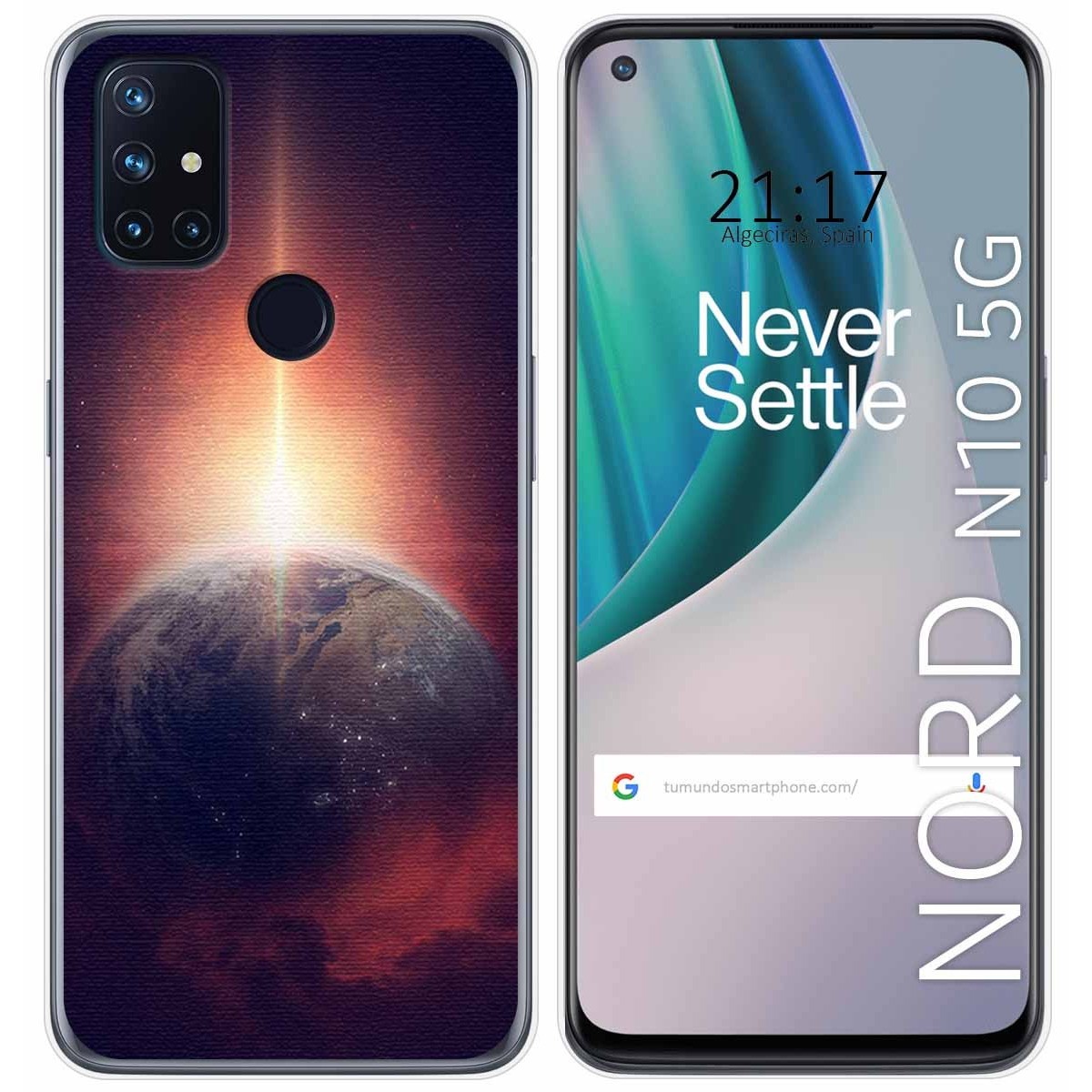 Funda Gel Tpu para Oneplus Nord N10 5G diseño Tierra Dibujos