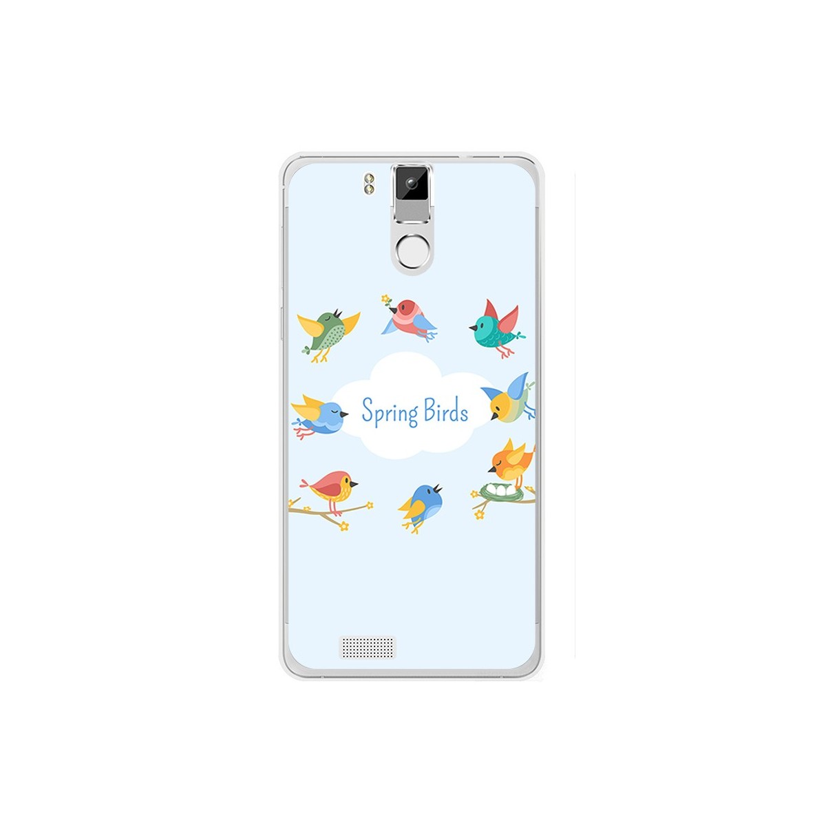 Funda Gel Tpu para Oukitel K6000 / K6000 Pro Diseño Spring Birds Dibujos