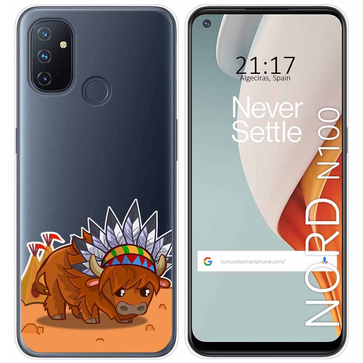 Funda Gel Transparente para Oneplus Nord N100 diseño Bufalo Dibujos