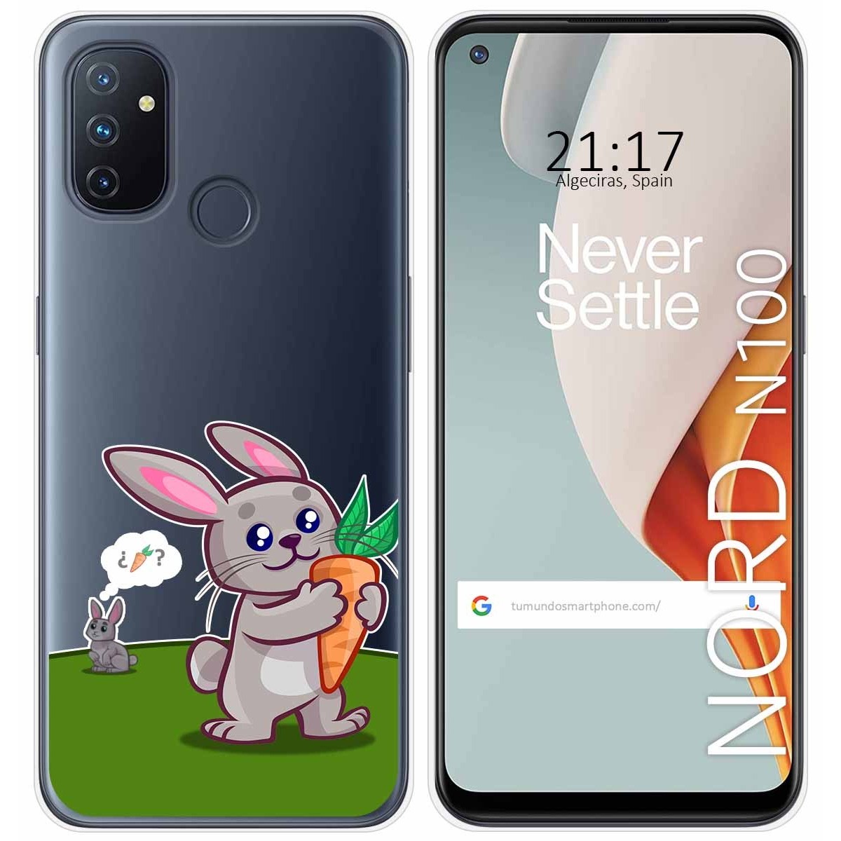 Funda Gel Transparente para Oneplus Nord N100 diseño Conejo Dibujos