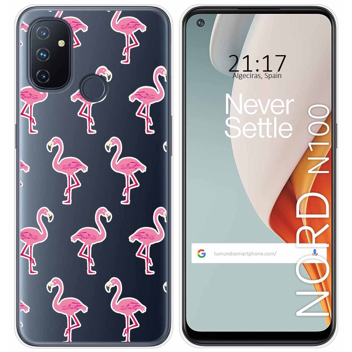 Funda Gel Transparente para Oneplus Nord N100 diseño Flamenco Dibujos