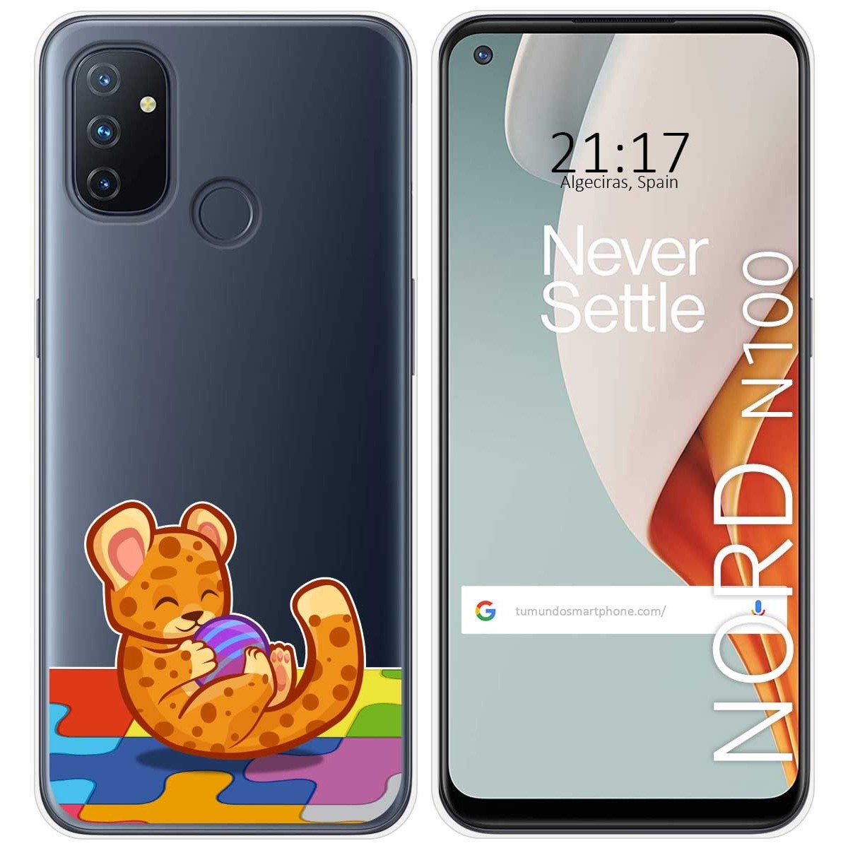 Funda Gel Transparente para Oneplus Nord N100 diseño Leopardo Dibujos