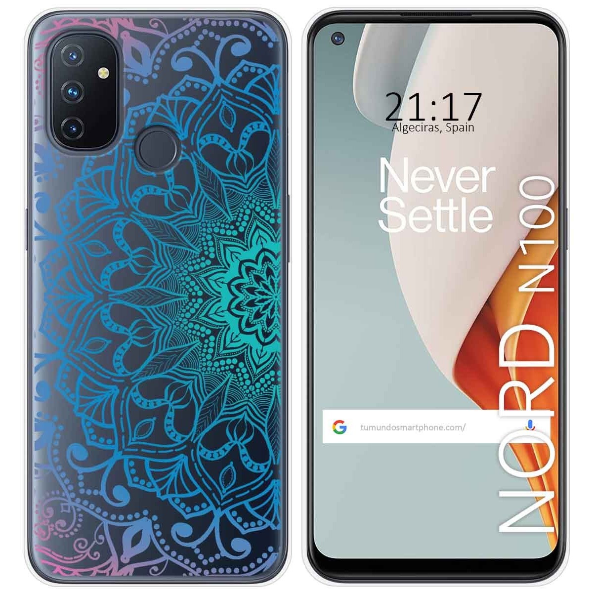 Funda Gel Transparente para Oneplus Nord N100 diseño Mandala Dibujos