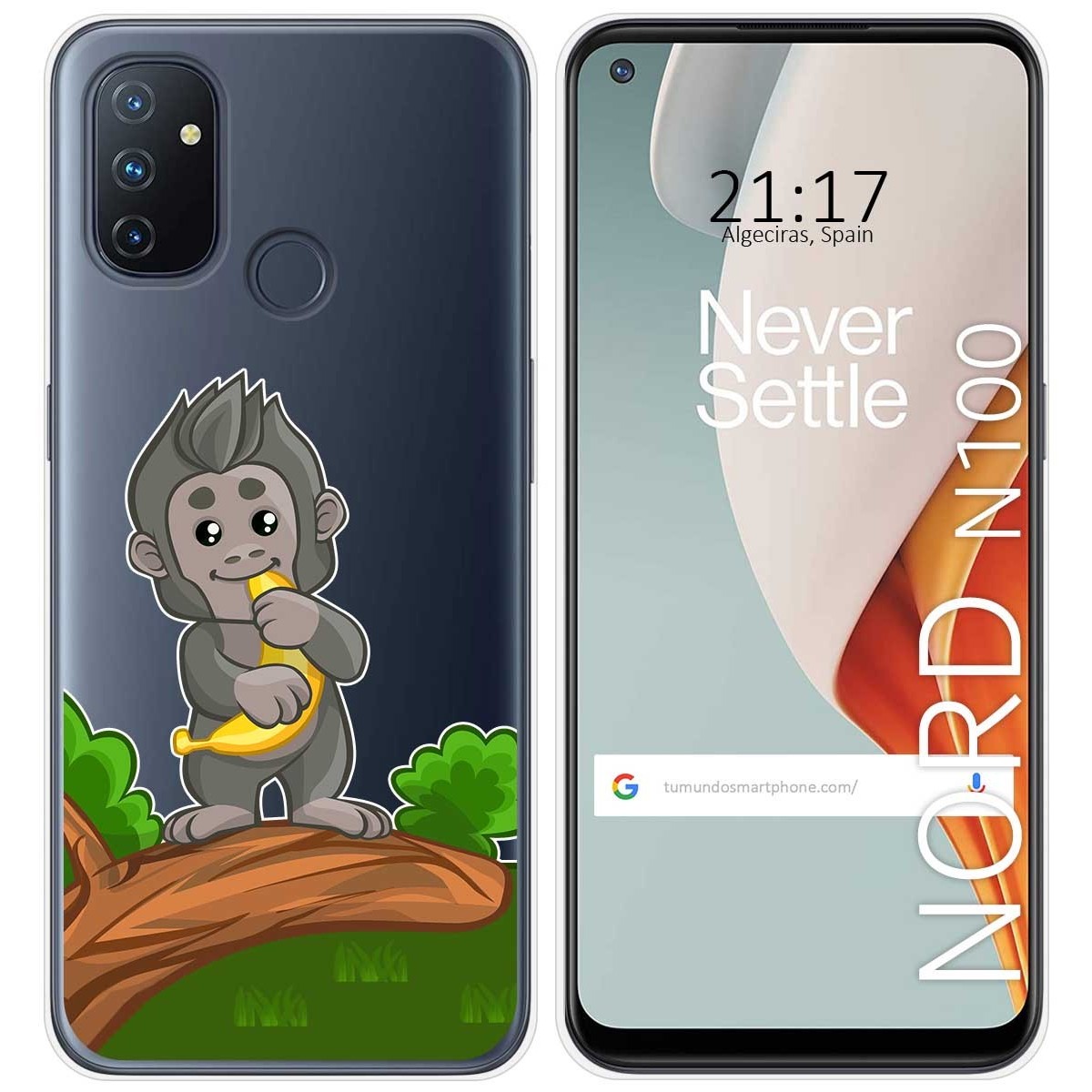 Funda Gel Transparente para Oneplus Nord N100 diseño Mono Dibujos