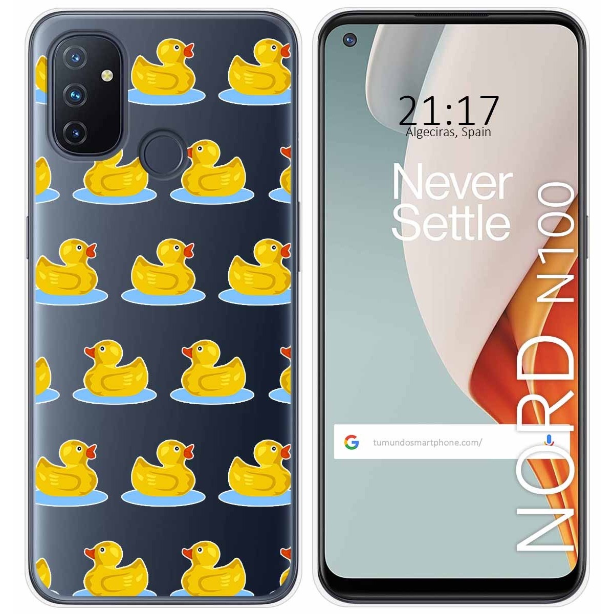 Funda Gel Transparente para Oneplus Nord N100 diseño Pato Dibujos