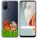 Funda Gel Transparente para Oneplus Nord N100 diseño Tigre Dibujos