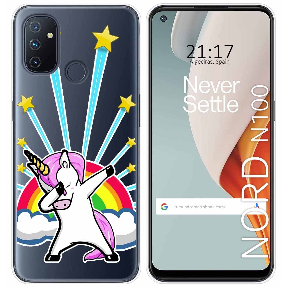 Funda Gel Transparente para Oneplus Nord N100 diseño Unicornio Dibujos