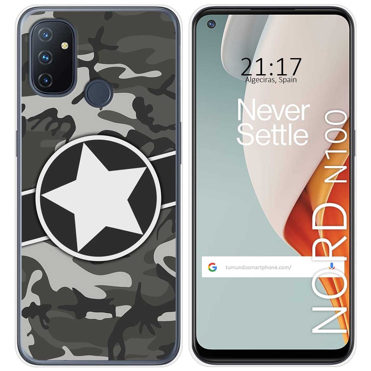 Funda Gel Tpu para Oneplus Nord N100 diseño Camuflaje 02 Dibujos