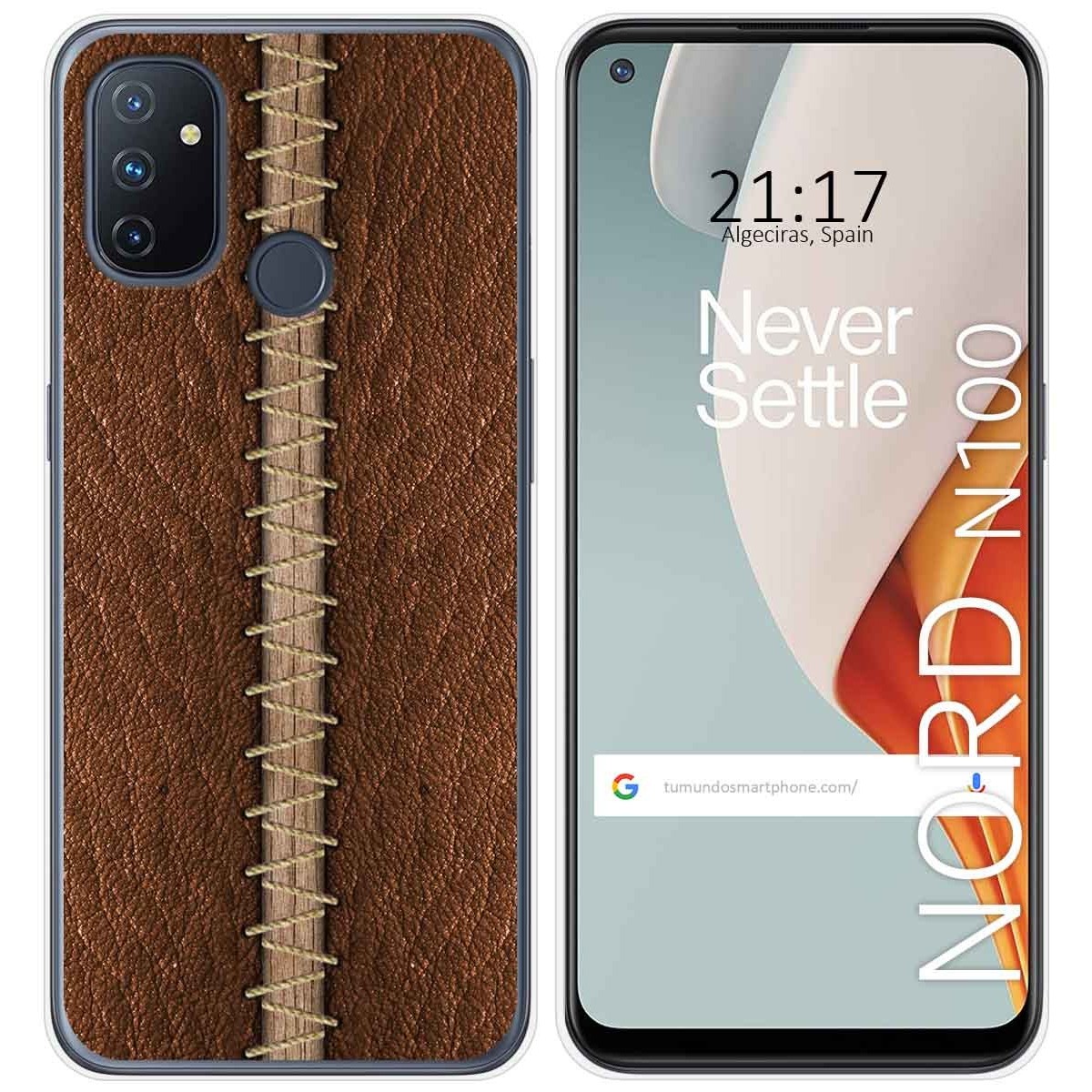 Funda Gel Tpu para Oneplus Nord N100 diseño Cuero 01 Dibujos