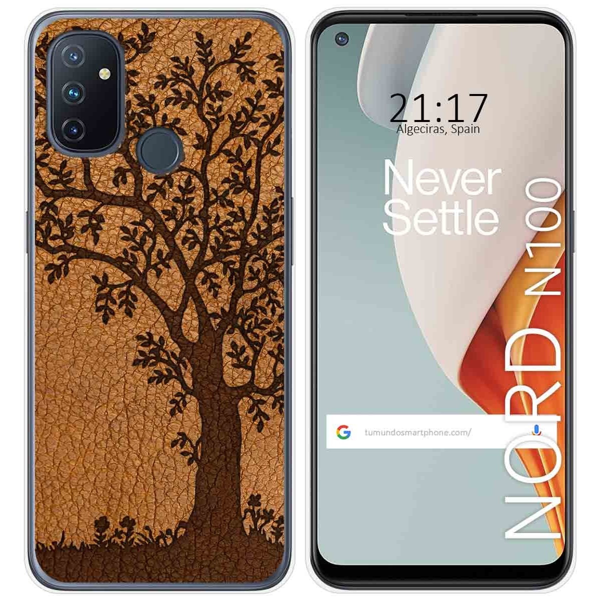 Funda Gel Tpu para Oneplus Nord N100 diseño Cuero 03 Dibujos