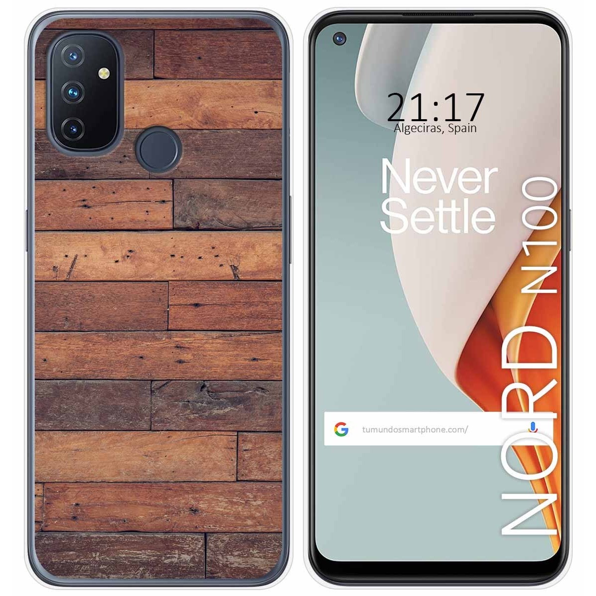 Funda Gel Tpu para Oneplus Nord N100 diseño Madera 03 Dibujos