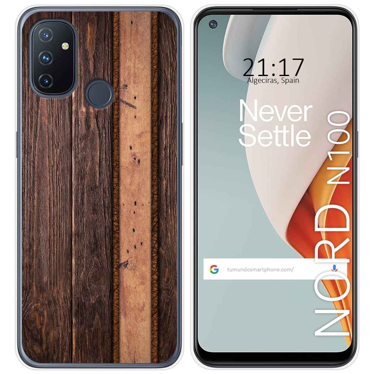 Funda Gel Tpu para Oneplus Nord N100 diseño Madera 05 Dibujos
