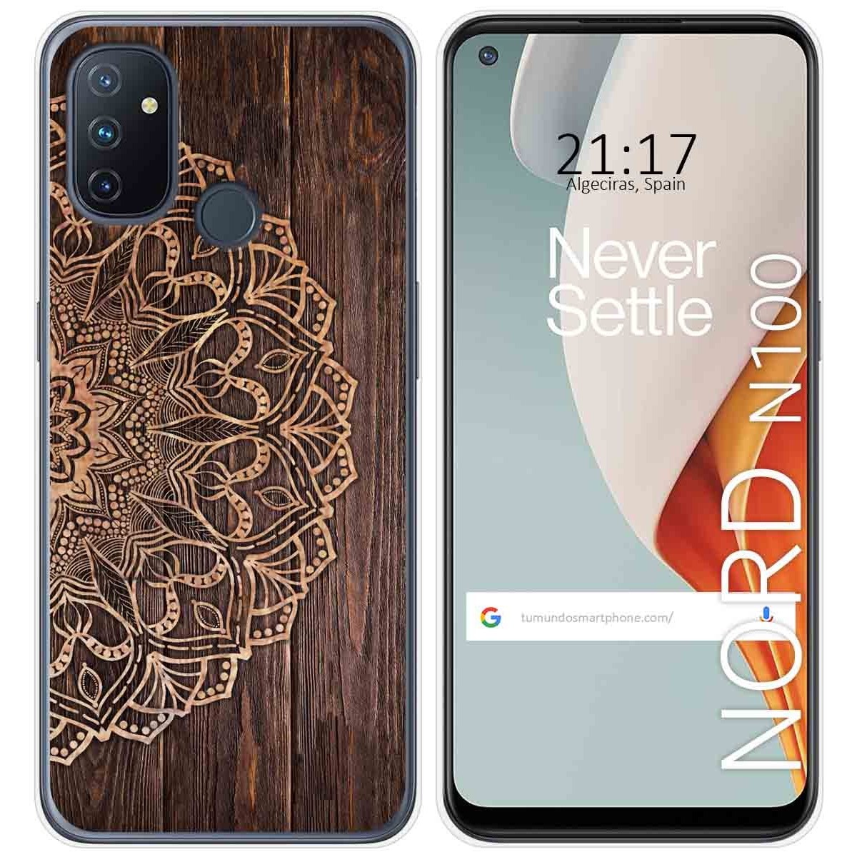 Funda Gel Tpu para Oneplus Nord N100 diseño Madera 06 Dibujos
