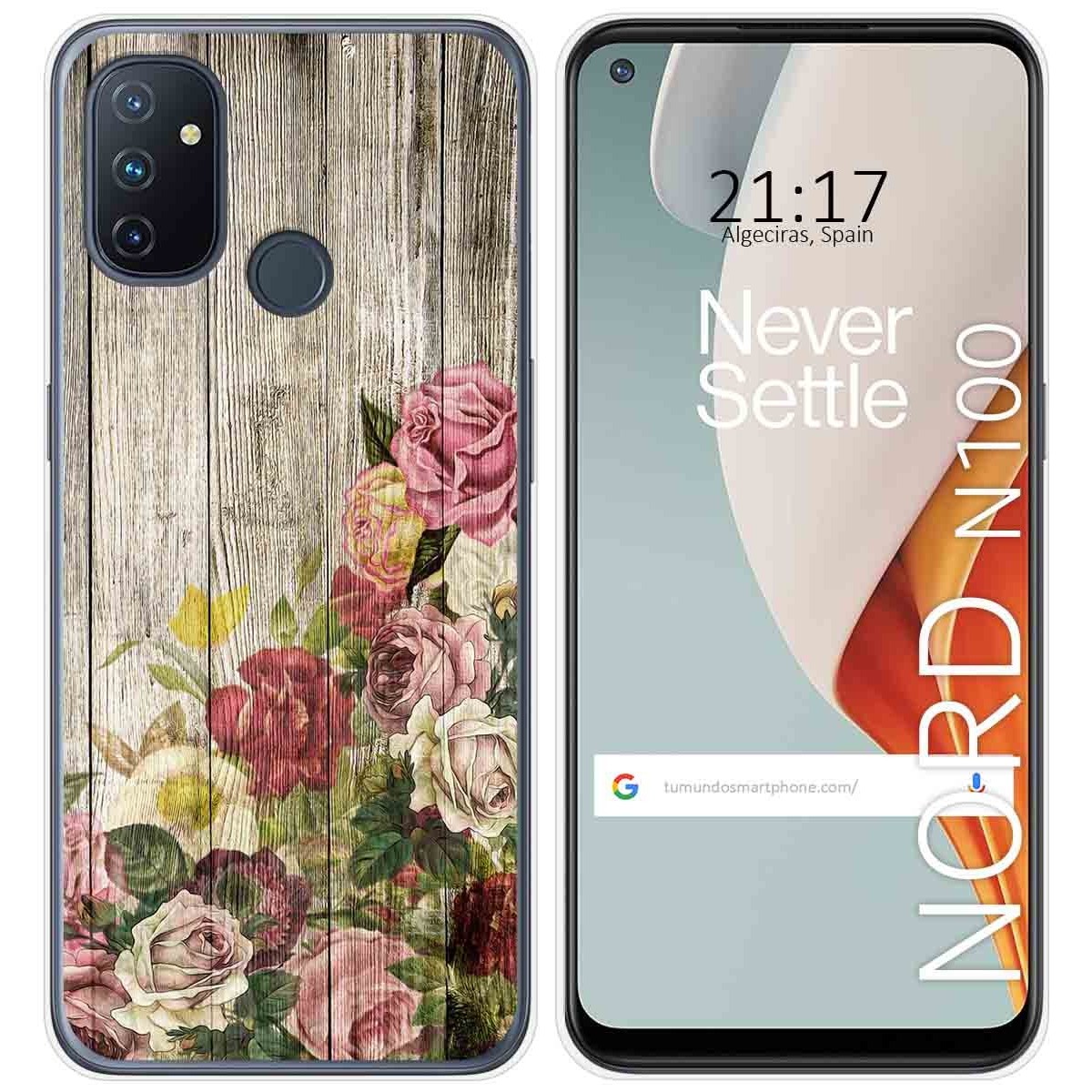 Funda Gel Tpu para Oneplus Nord N100 diseño Madera 08 Dibujos