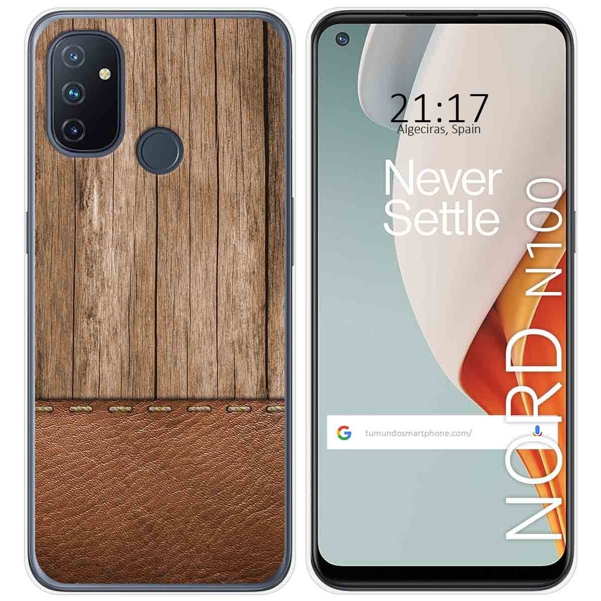 Funda Gel Tpu para Oneplus Nord N100 diseño Madera 09 Dibujos