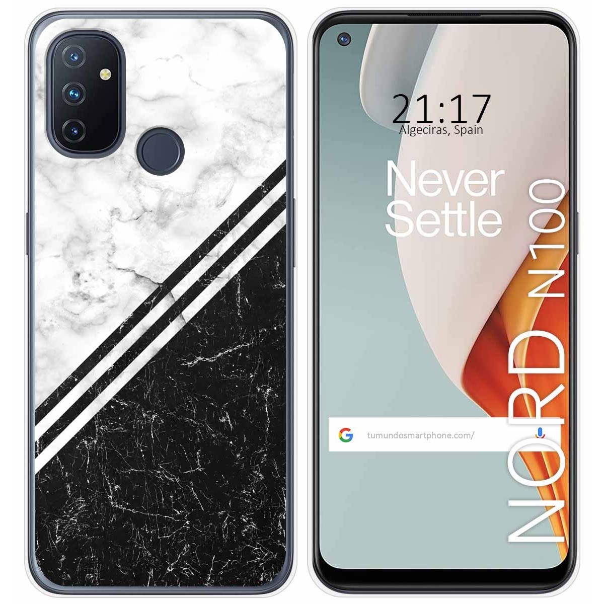 Funda Gel Tpu para Oneplus Nord N100 diseño Mármol 01 Dibujos