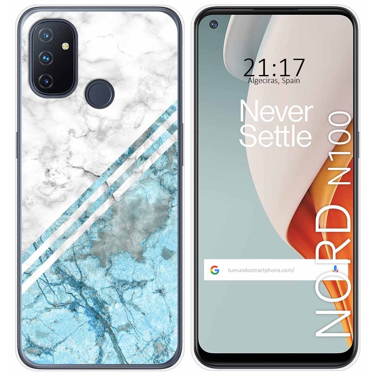 Funda Gel Tpu para Oneplus Nord N100 diseño Mármol 02 Dibujos