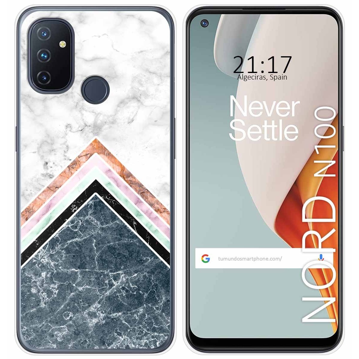 Funda Gel Tpu para Oneplus Nord N100 diseño Mármol 05 Dibujos