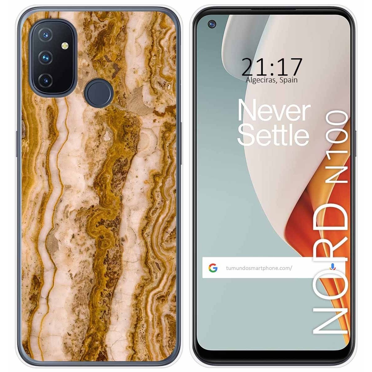 Funda Gel Tpu para Oneplus Nord N100 diseño Mármol 10 Dibujos