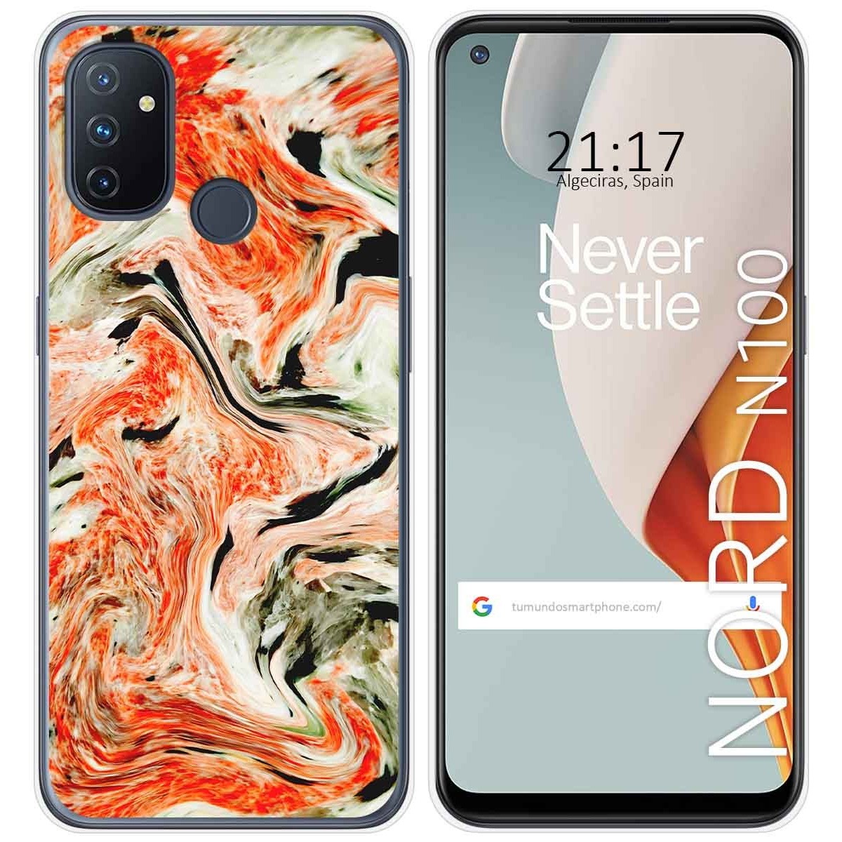 Funda Gel Tpu para Oneplus Nord N100 diseño Mármol 12 Dibujos