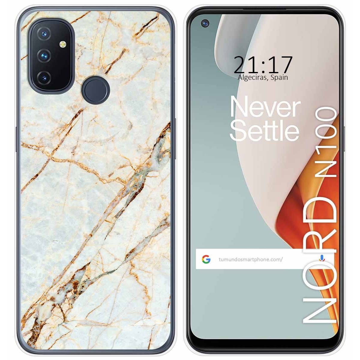 Funda Gel Tpu para Oneplus Nord N100 diseño Mármol 13 Dibujos