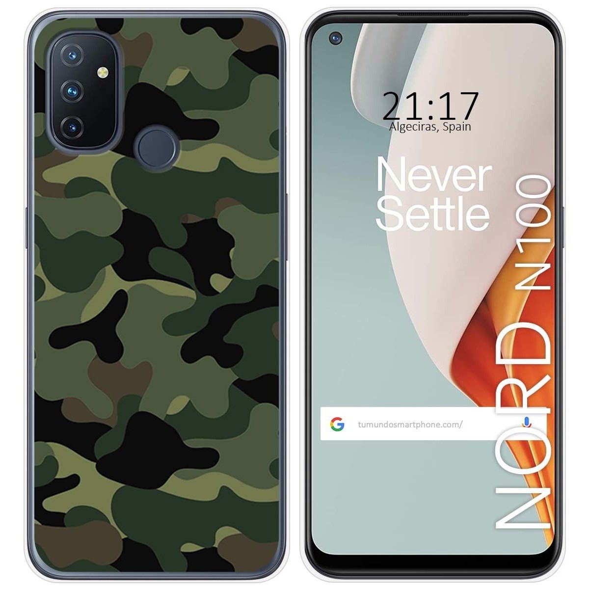Funda Gel Tpu para Oneplus Nord N100 diseño Camuflaje Dibujos