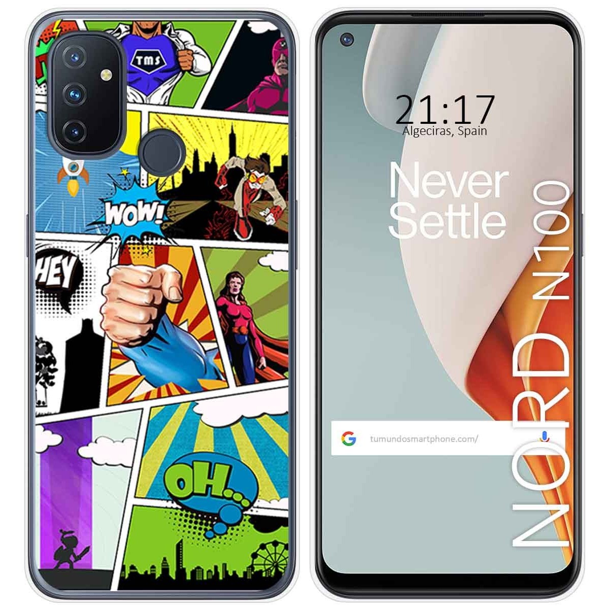 Funda Gel Tpu para Oneplus Nord N100 diseño Comic Dibujos