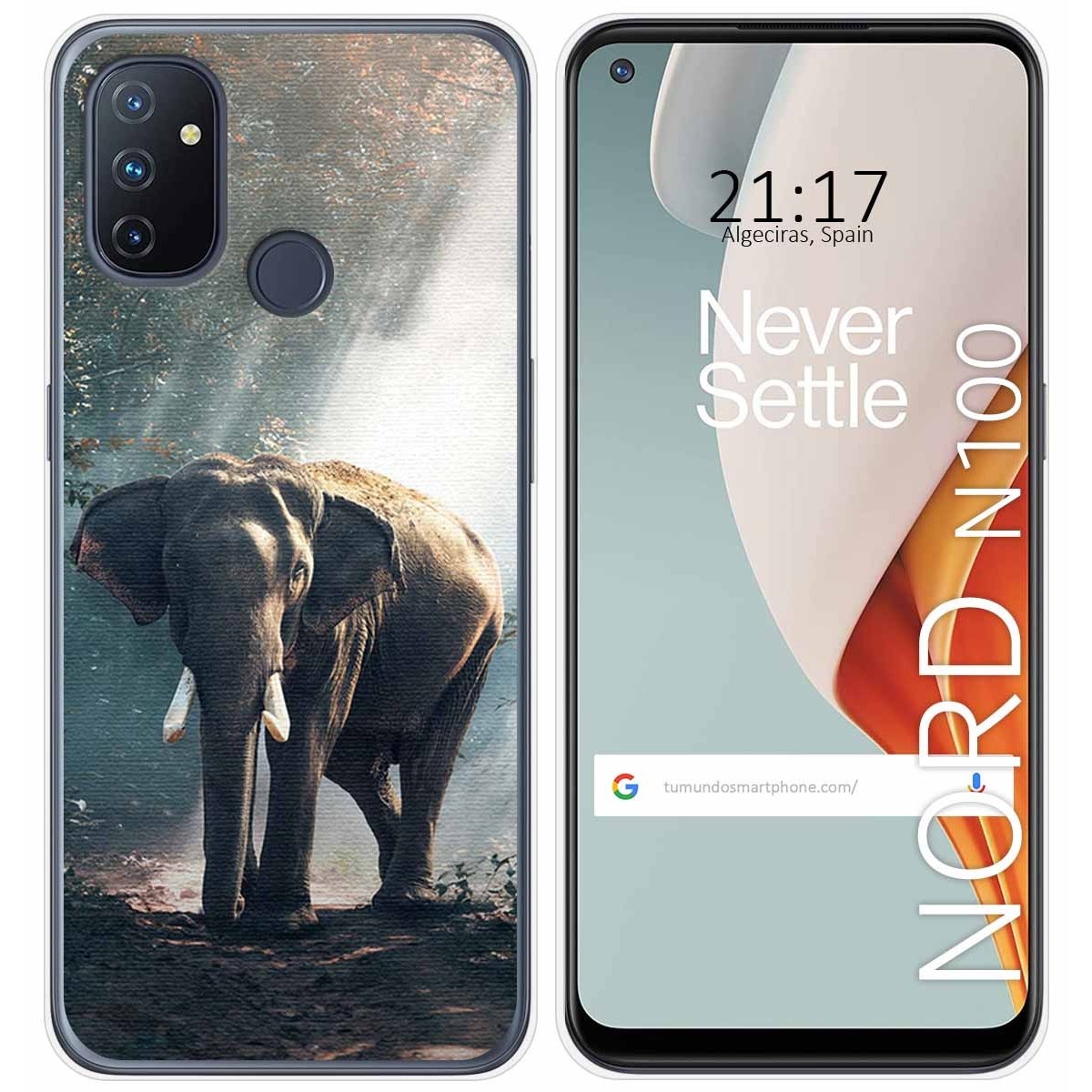 Funda Gel Tpu para Oneplus Nord N100 diseño Elefante Dibujos