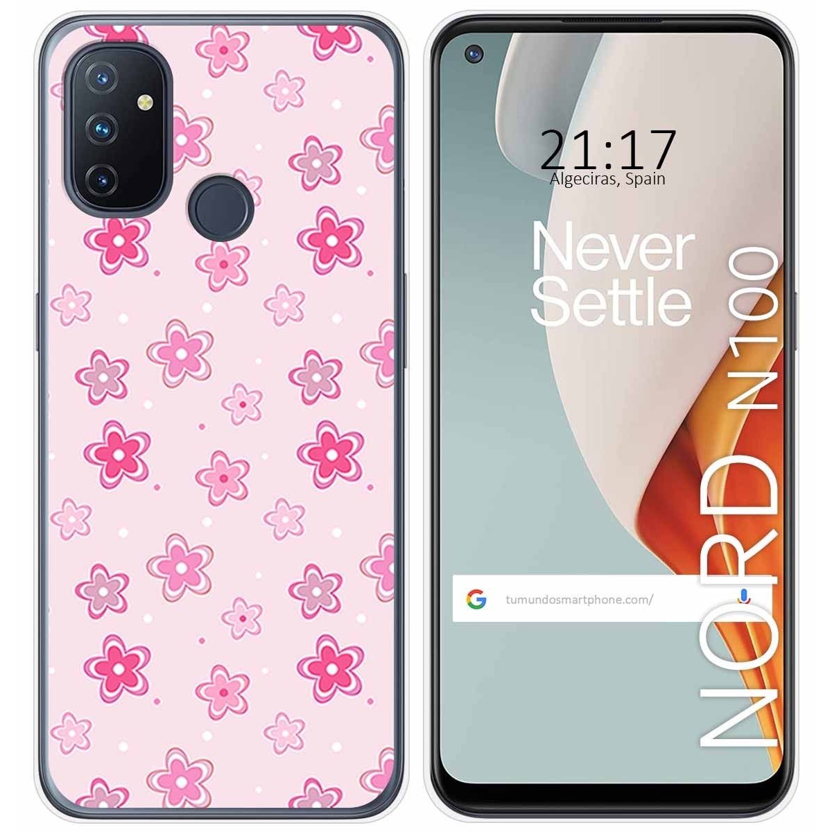 Funda Gel Tpu para Oneplus Nord N100 diseño Flores Dibujos