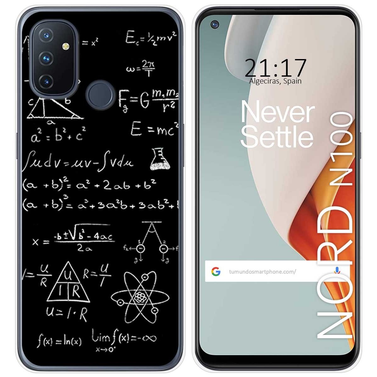Funda Gel Tpu para Oneplus Nord N100 diseño Formulas Dibujos